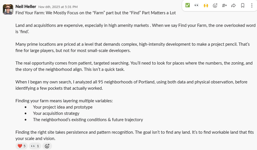 Screnshot of Neil Heller messages from Slack